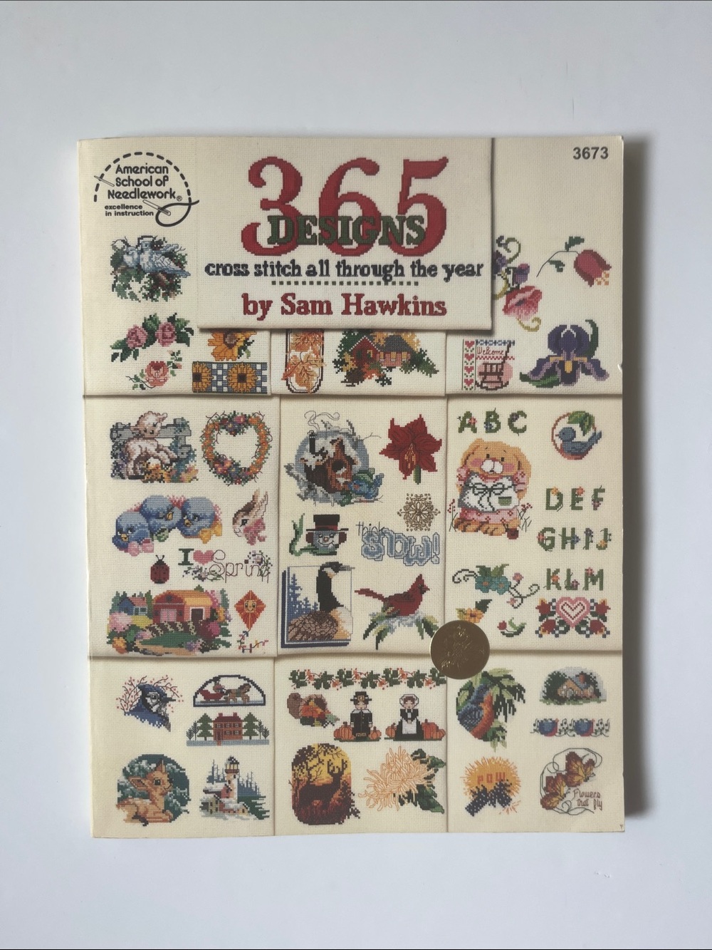 Vintage 365 Designs for all Year Cross Stitch Pattern Book by Sam Hawkins